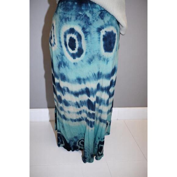 Pink Apple Blue Tie-Dye Boho Skirt – Size L – Embroidered & Sequin Detail Festiv - Picture 10 of 14